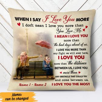 Personalized Couple I Love You More Pillow - Thegiftio UK