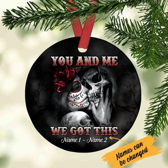 Personalized Skull Husband And Wife We Got This Ornament - Thegiftio