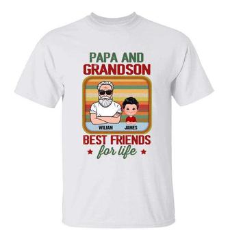 Grandpa Grandkids Best Friends Custom T-Shirt - Grandpa Gift - Thegiftio UK