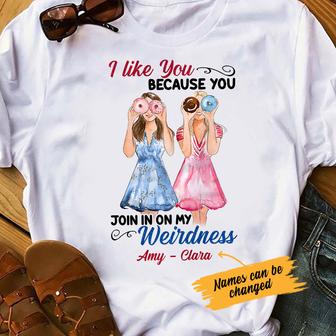 Personalized Girl Friends Weirdness T Shirt - Thegiftio UK