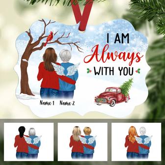 Personalized My Heart Memorial Mom Red Truck MDF Ornament - Thegiftio UK