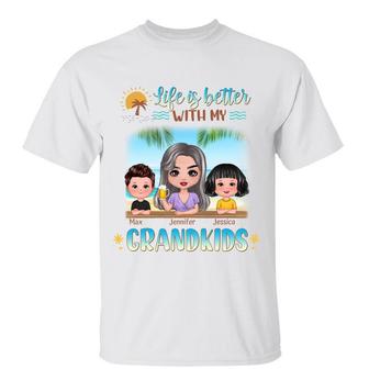 Life Is Better With Grandkids Custom Shirt - Grandma Gift - Thegiftio UK
