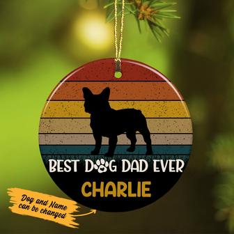 Personalized Best Dog Dad Ever Ornament - Thegiftio UK