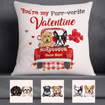 Personalized Dog Valentine Truck Pillow - Thegiftio UK
