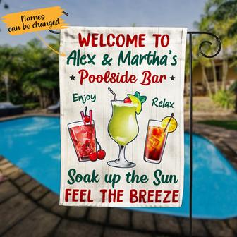 Personalized Pool Bar Grill Flag for Homeowners - Thegiftio UK