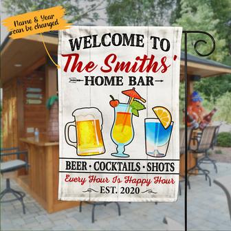 Personalized Home Bar Happy Hour Flag for Garden - Thegiftio UK