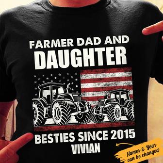 Personalized Farmer Papa Besties T Shirt - Thegiftio UK