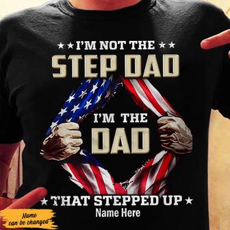 Personalized Step Dad Grandpa T Shirt - Thegiftio UK