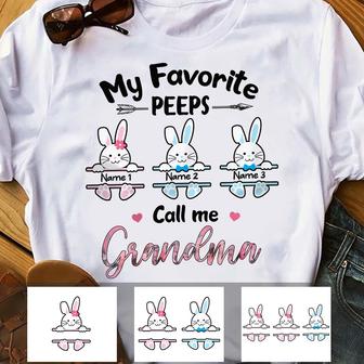 Personalized Grandma Favorite Peeps Easter T Shirt - Thegiftio UK