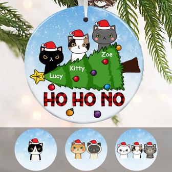 Personalized Cat Ho Ho No Christmas Ornament - Thegiftio UK