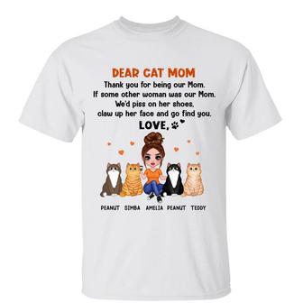 Thank You For Being Cat Mom Custom T-Shirt - Cat Lovers Gift - Thegiftio UK