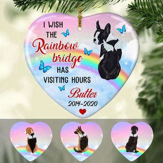 Personalized Rainbow Bridge Dog Memorial Ornament - Thegiftio