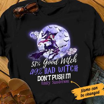 Personalized Halloween Good Witch Bad Witch T Shirt - Thegiftio UK