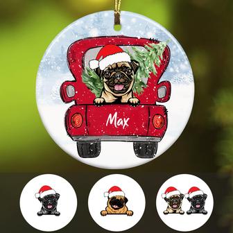 Personalized Pug Dog Christmas Ornament - Thegiftio UK