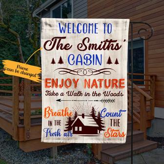 Personalized Garden Flag for Cabin Lovers - Thegiftio UK