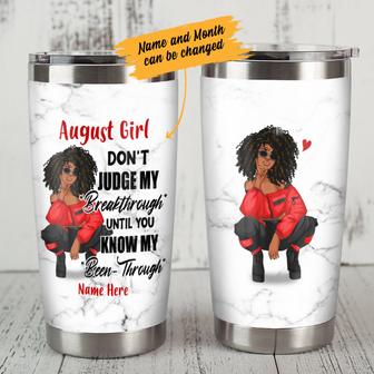 Personalized Don't Judge BWA White Steel Tumbler - Thegiftio