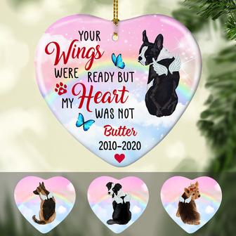 Personalized Your Wings Were Ready Dog Memorial Ornament - Thegiftio UK
