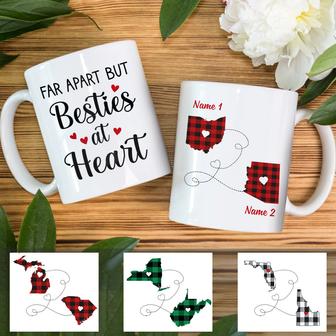 Personalized Long Distance State Map Mug - Thegiftio UK