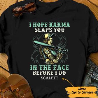 Personalized Karma Skull T Shirt - Thegiftio UK