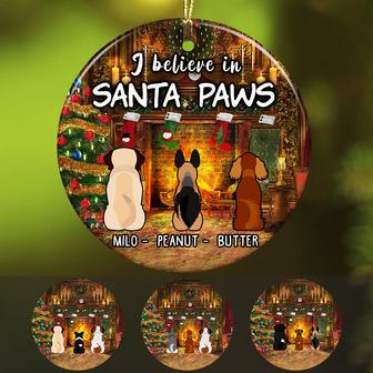 Personalized We Believe In Santa Paws Dog Christmas Ornament - Thegiftio UK