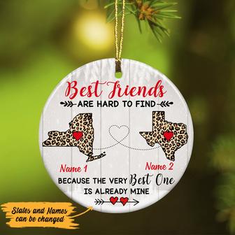Personalized Best Friends Long Distance Ornament - Thegiftio