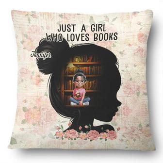 A Girl Who Loves Books Lose Her Mind Personalized Pillow - Thegiftio UK