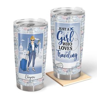 Just A Girl Boy Who Loves Traveling Custom Tumbler - Gift - Thegiftio UK