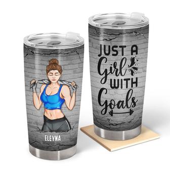 Fitness Girl Just A Girl With Goals Custom Tumbler - Gift - Thegiftio UK
