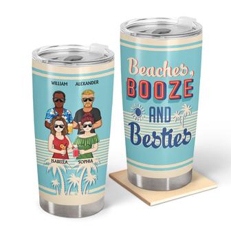 Beaches Booze Besties Salty Lil Beach Custom Tumbler - Gift - Thegiftio UK