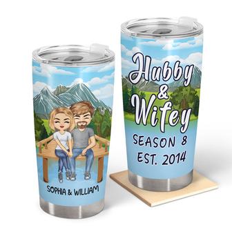 Hubby And Wifey Season Custom Tumbler - Gift for Couple - Thegiftio UK