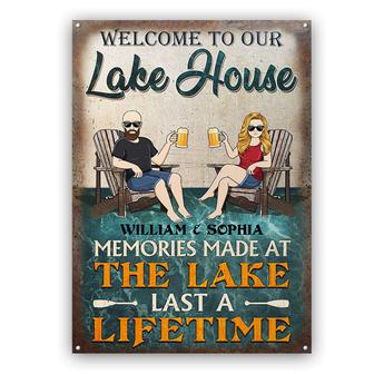 Memories Made At The Lake Custom Metal Sign - Couples Gift - Thegiftio UK