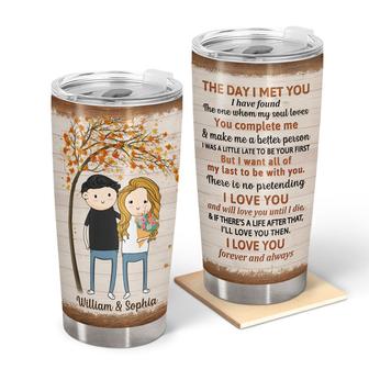 The Day I Met You Personalized Tumbler - Gift for Couples - Thegiftio UK