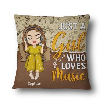 Just A Girl Who Loves Music Custom Pillow - Gift For You - Thegiftio UK