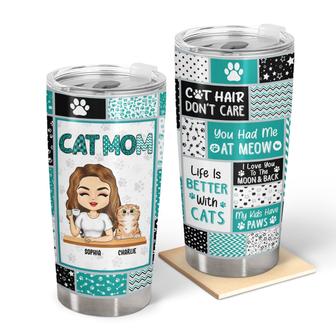 Cat Mom Cat Dad Personalized Tumbler - Birthday Gift - Thegiftio UK