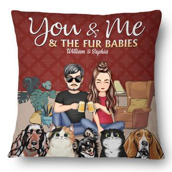 You & Me And The Dogs Cats Fur Babies Personalized Pillow - Thegiftio UK