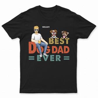 Best Dog Cat Dad Ever Personalized T-Shirt - Birthday Gift - Thegiftio UK