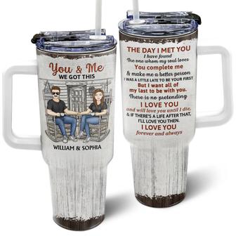 The Day I Met You Custom Tumbler - Gift for Couples - Thegiftio UK