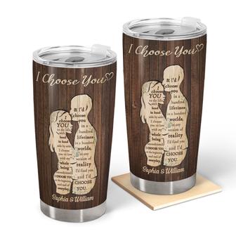 I Choose You Custom Tumbler - Anniversary Gift for Couples - Thegiftio UK