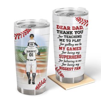 Dear Dad Thank You For Teaching Me Custom Tumbler - Gift - Thegiftio UK