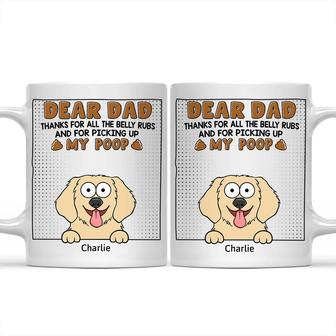 Dear Dad Thanks For All The Belly Rubs Custom Mug - Gift - Thegiftio UK