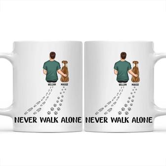Never Walk Alone Dog Cat Custom Mug - Gift for Pet Lovers - Thegiftio UK
