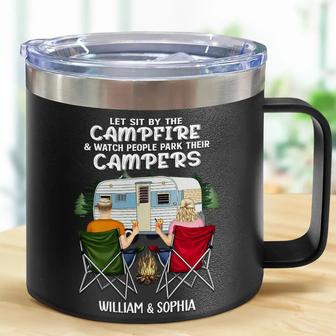 Let's Sit By The Campfire Custom Tumbler - Gift for Couples - Thegiftio UK