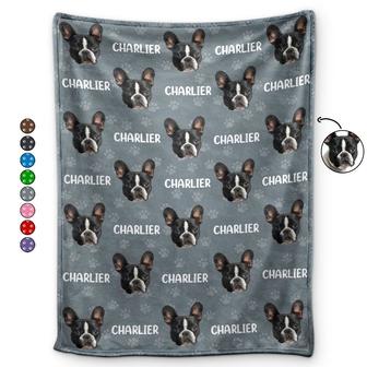 Custom Photo Funny Pet Face Pattern Dog Cat Family - Personalized Fleece Blanket, Sherpa Blanket - Thegiftio UK