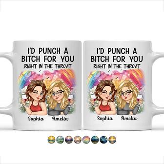 Right In The Throat Besties Custom Mug - Gift for Bestie - Thegiftio UK