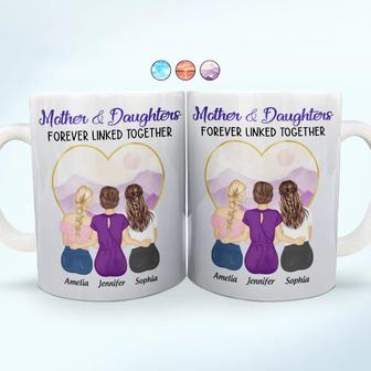 Mother Daughters Forever Linked Together Custom Mug - Gift - Thegiftio UK
