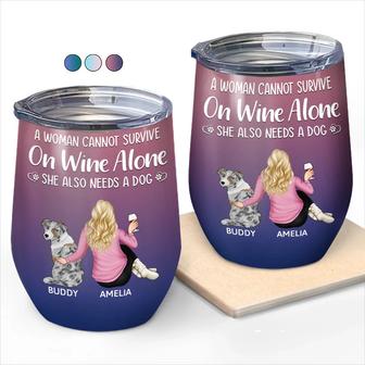 A Woman Cannot Survive On Wine Alone Custom Tumbler - Gift - Thegiftio UK