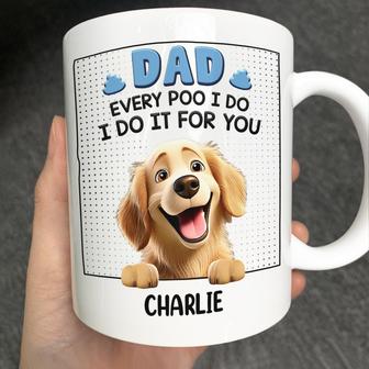 Dad Every Poo I Do 3D Cartoon Custom Mug - Gift for Dog Dad - Thegiftio UK