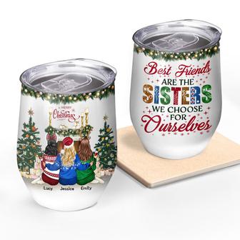 Best Friends Are The Sisters We Choose Personalized Tumbler - Thegiftio UK