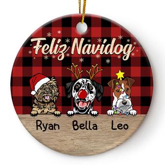 Feliz Navidog Christmas Dog Personalized Ornament - Thegiftio UK