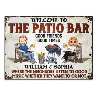 Patio Grilling Listen To The Good Music Custom Metal Sign - Thegiftio UK